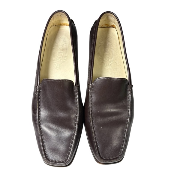Tod’s Brown Leather Driving Loafers Gommino Women’s EU 39 US 9 - Picture 5 of 16